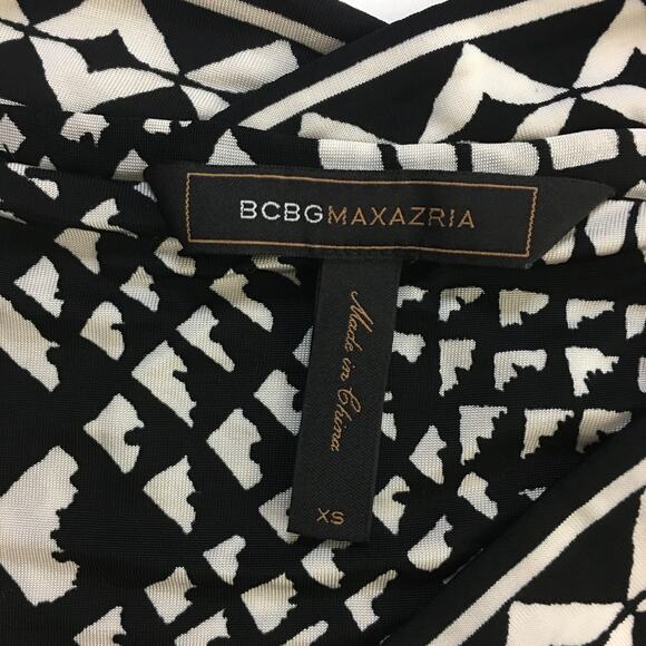 BCBGMaxazria Black White Dress Size XS - Picture 4 of 7